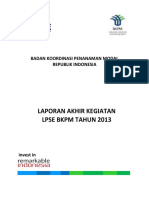 Laporan Akhir Kegiatan LPSE BKPM T.A. 2013 PDF