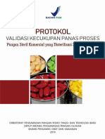 Protokol Validasi Kecukupan Panas Proses Pangan Steril Komersial Yang Disterilisasi Setelah Dikemas Siap Cetak