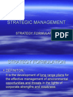 Strategic Management Formulation and Vision Development