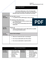 Pe Lesson Plan Tuesday November 26th 2019