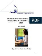Taller de La Declaracion Informativa de Sueldos y Salarios 2013