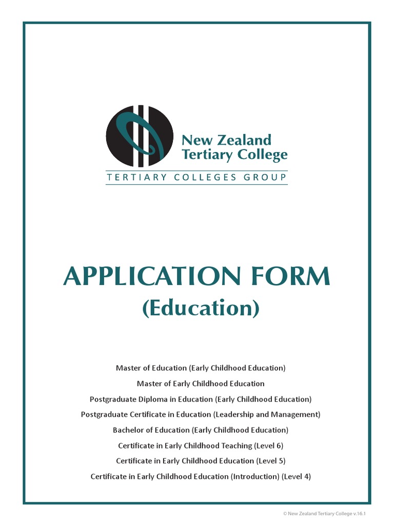 NZTC Application Form (Education) V 16 1 Editable | PDF | Student Loan ...
