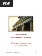 Nosce te ipsum - Reflexões Sobre A Sabedoria - Maria Laura Bettencourt Pires