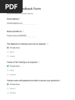 Student Feedback Form