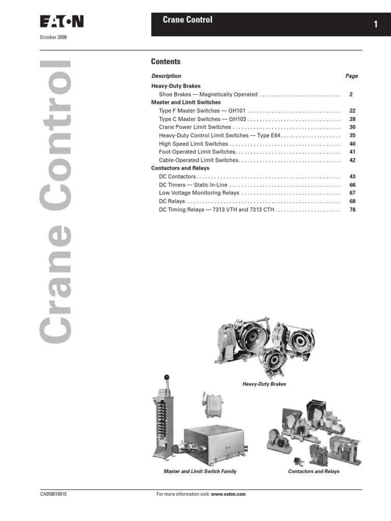 01 - Crane Control | PDF | Electric Motor | Relay