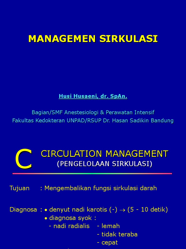 Pengelolaan Sirkulasi dalam Syok Medis | PDF