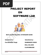 Project Report On HTML