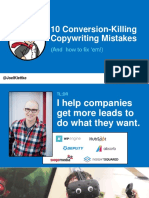 10 Conversion-Killing Copy Mistakes - Joel Klettke