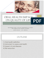 Oral Health Impact On Quality of Life - Siap25slides