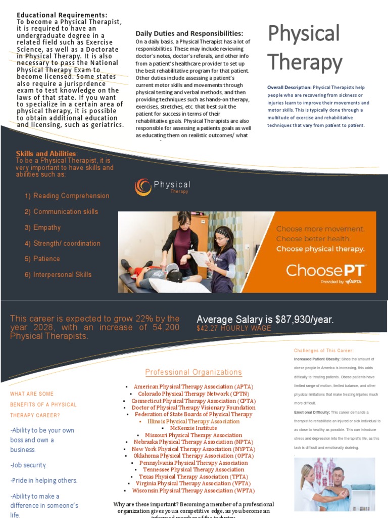 Physical Therapy Brochure | PDF | Physical Therapy | Health Care