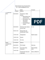 Jadwal Orientasi Umum Karyawan Baru