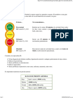 Semáforo de la alimentación - Consejos de actividad física según tu peso