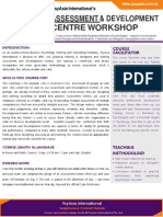 Assessment & Development Centre Workshop Factsheet