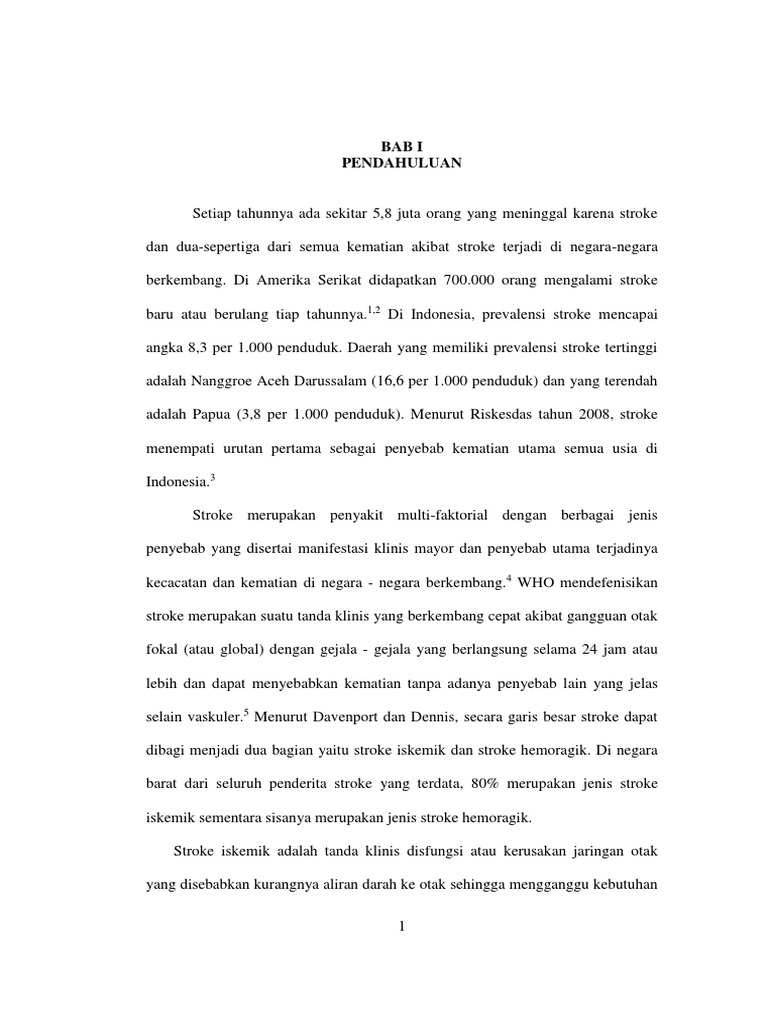 Prevalensi dan Faktor Risiko Stroke di Indonesia | PDF