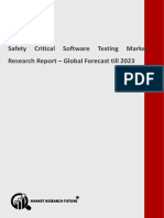 Safety Critical Software Testing Market - Real-Time Info Desired During 2019 - 2023