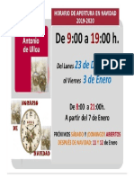 Horario de Navidad 2019-2020 - CRAI Antonio de Ulloa