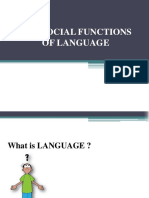 The Social Functions of Language