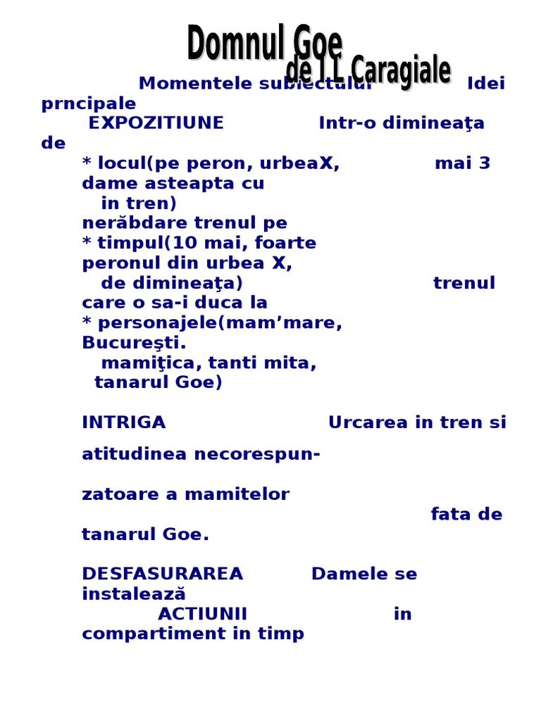 D-L - Goe - Plan de Idei | PDF