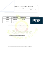 A.1 - Teste Diagnóstico - Evolução Da População