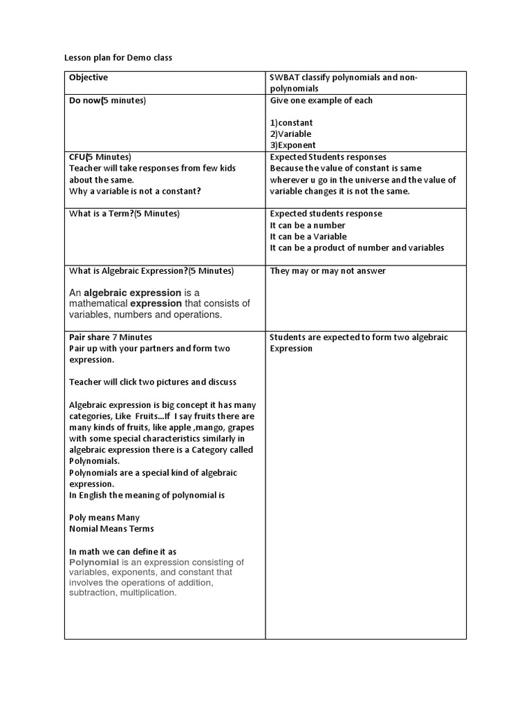 constants and variables in math