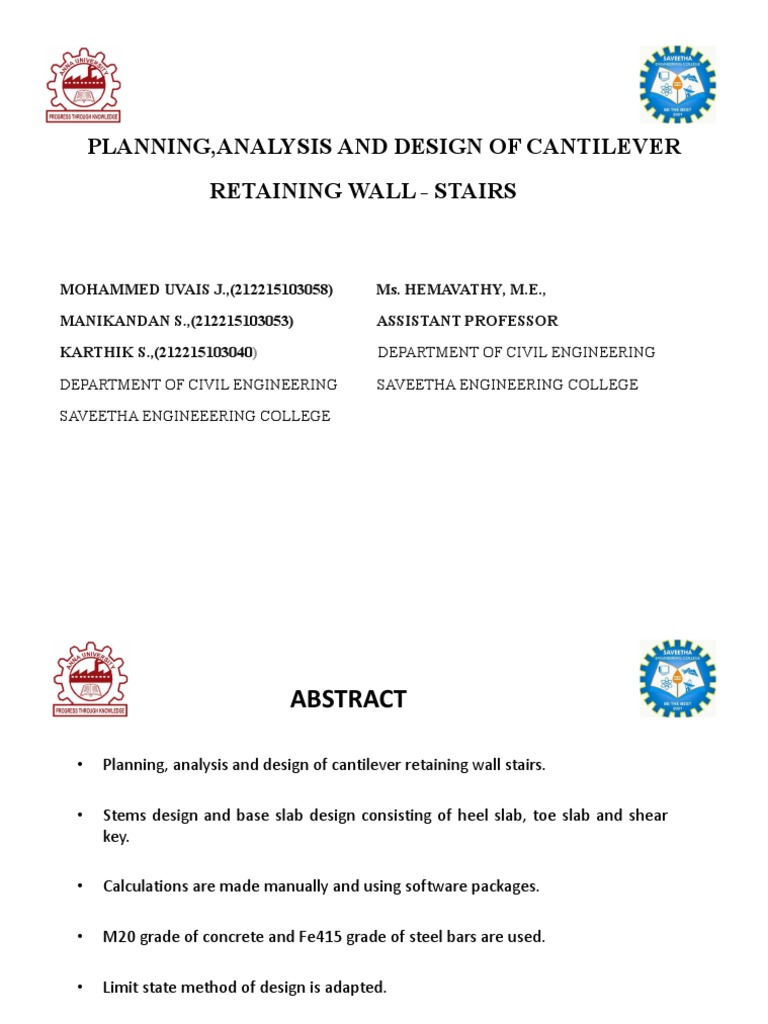 Cantilever Retaining Wall Design Analysis | PDF | Geotechnical ...