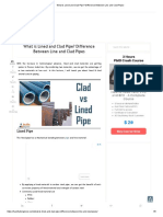 What Is Lined and Clad Pipe - Difference Between Line and Clad Pipes PDF