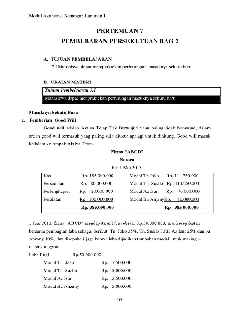 Pertemuan 7 Pembubaran Persekutuan Bag 2