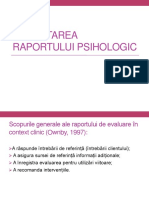 CURS 8 - Redactarea Raportului Psihologic PDF