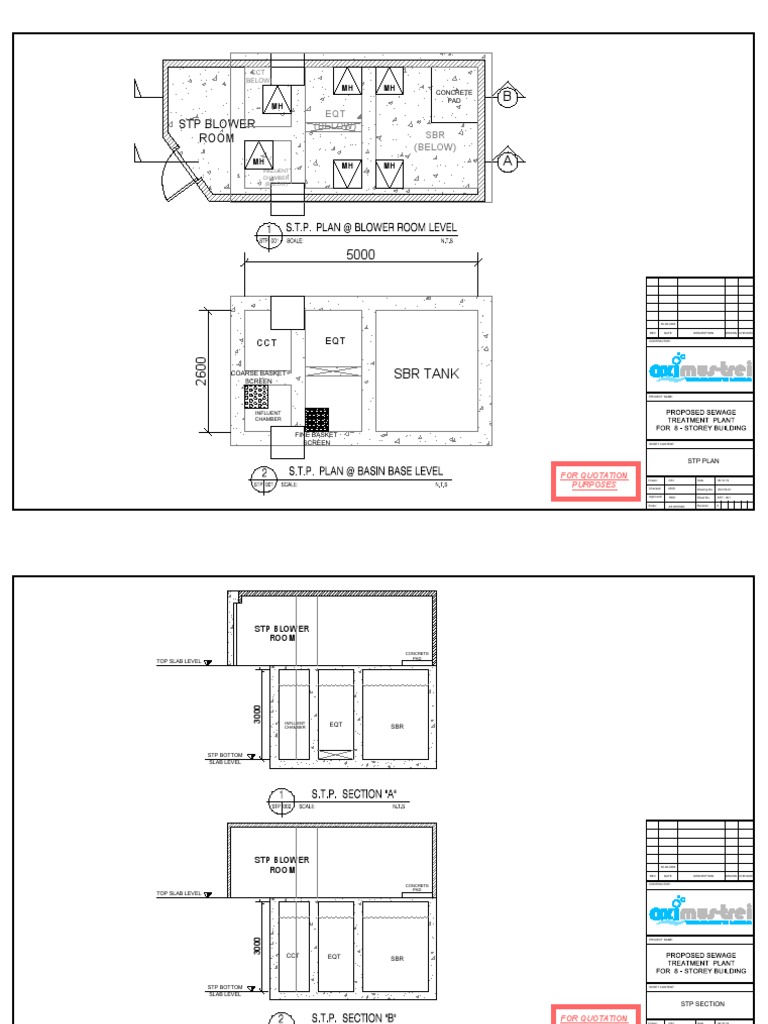 Proposed Sewage Treatment Plant Layout and Process Flow Diagram for 8 ...