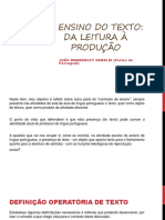 Ensino de texto e produção textual na escola