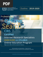 Advanced Research Training Course Outline 4th Edition