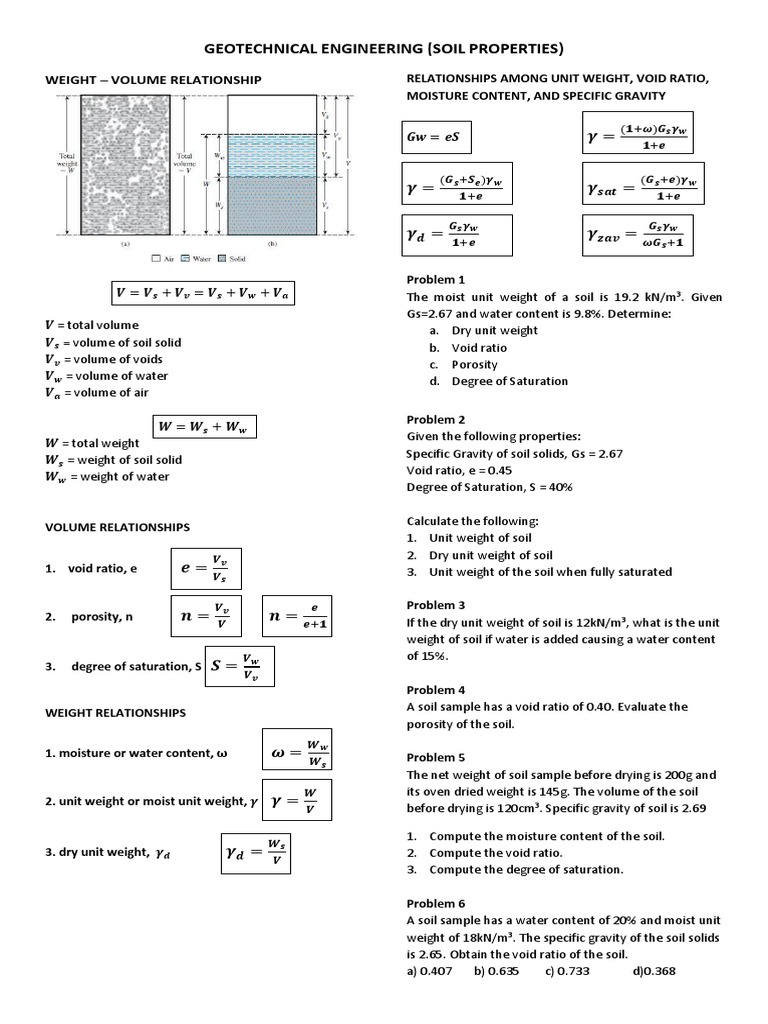 GEO Soil Properties | PDF | Geotechnical Engineering | Soil
