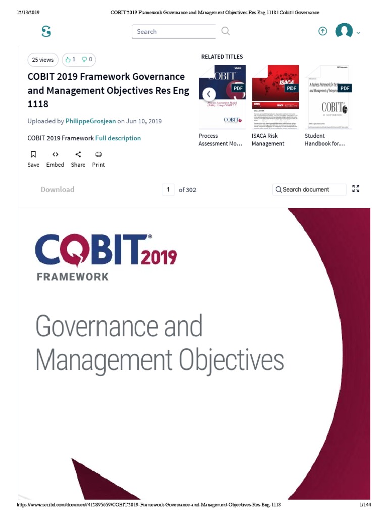 COBIT IT GOVERNANCE FRAMEWORK PDF intelligence overview