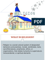 Religion As Institution
