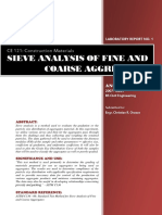 CE 121 LAB #1 - Sieve Analysis of Fine & Coarse Aggregates