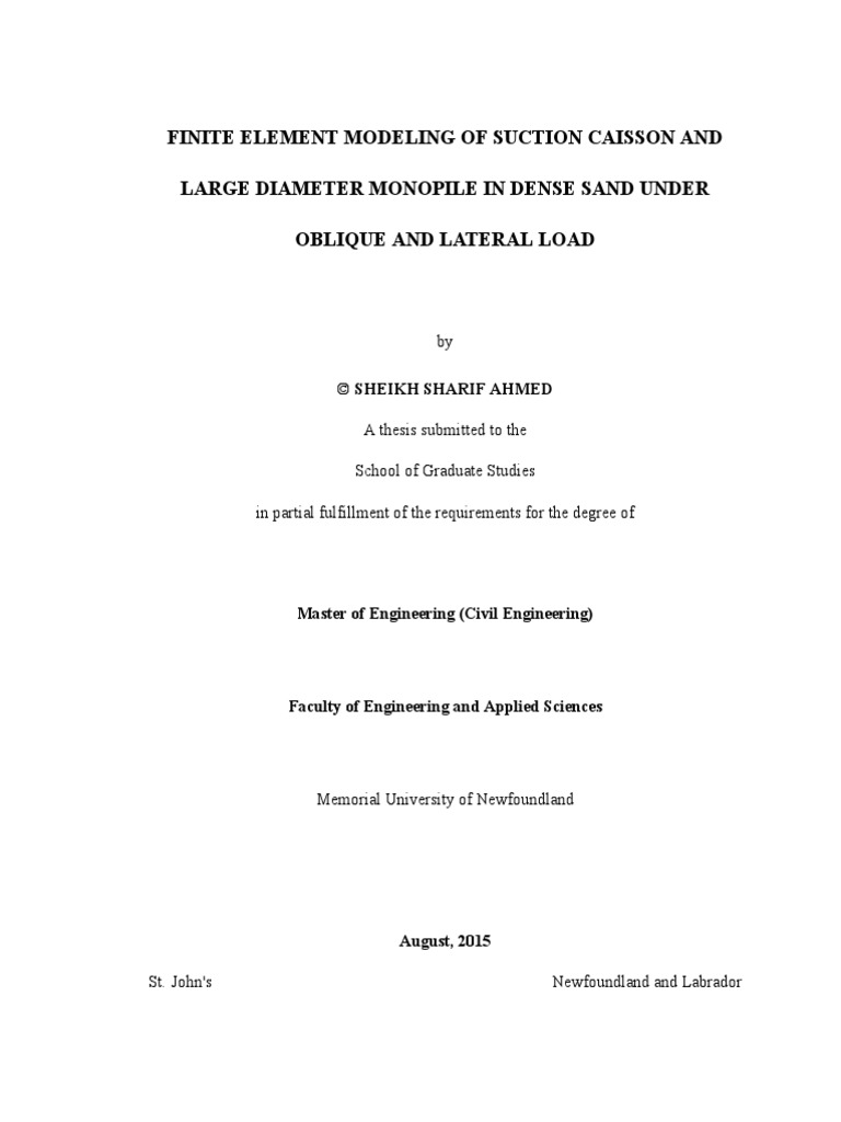 Finite Element Modeling of Suction Caisson | PDF | Deep Foundation ...