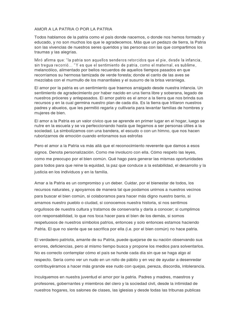 Amor a la Patria: Valor y Compromiso | PDF | Familia | María, madre de ...