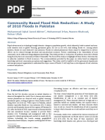 Community Based Flood Risk Reduction A Study of 2010 Floods in Pakistan.