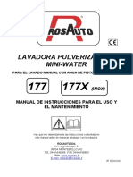 Manual Lavadora Al Agua 177 - 177X