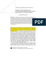 Intrinsic and Extrinsic Goals: Their Structure and Relationship To Well-Being in German and U.S. College Students