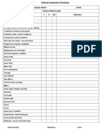 Vehicle Inspection Checklist