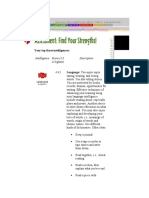 Your Top Three Intelligences:: Intelligence Score (5.0 Is Highest) Description