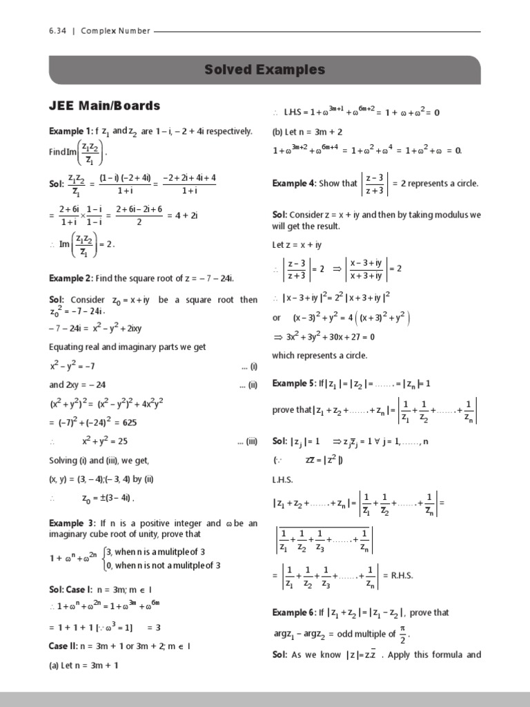 Complex Number Exercise | PDF | Complex Number | Trigonometric Functions