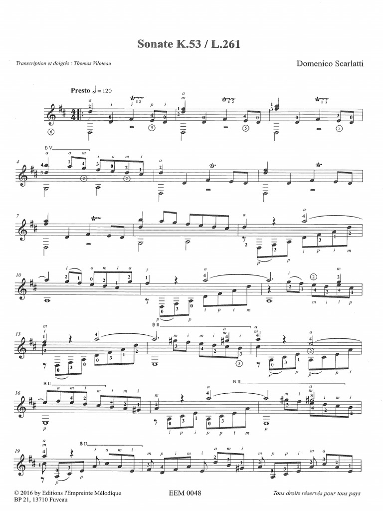 Scarlatti Sonata K53