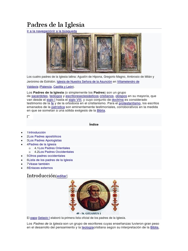 Padres de la Iglesia: Historia y Doctrina | PDF | Padres de la iglesia ...