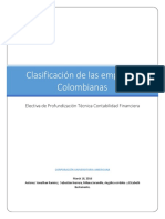 Clasificacion de La Empresas COLOMBIANAS