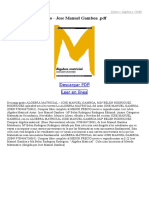Algebra Matricial PDF