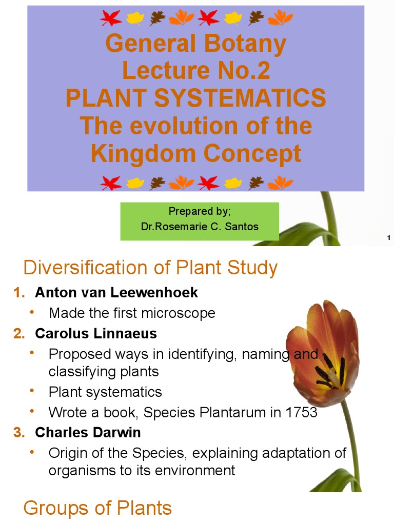 Plant Systematics and Classification Evolution | PDF | Plants | Taxa