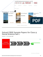 SST1-Solved CBSE Sample Papers For Class 9 Social Science Set 1 - Learn CBSE