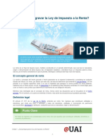 Que Persigue Gravar La Ley de Impuesto A La Renta PDF